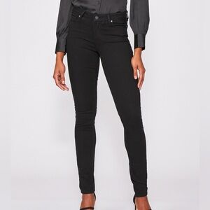 Paige Leggy Ultra Skinny Jeans in Black Shadow, 29